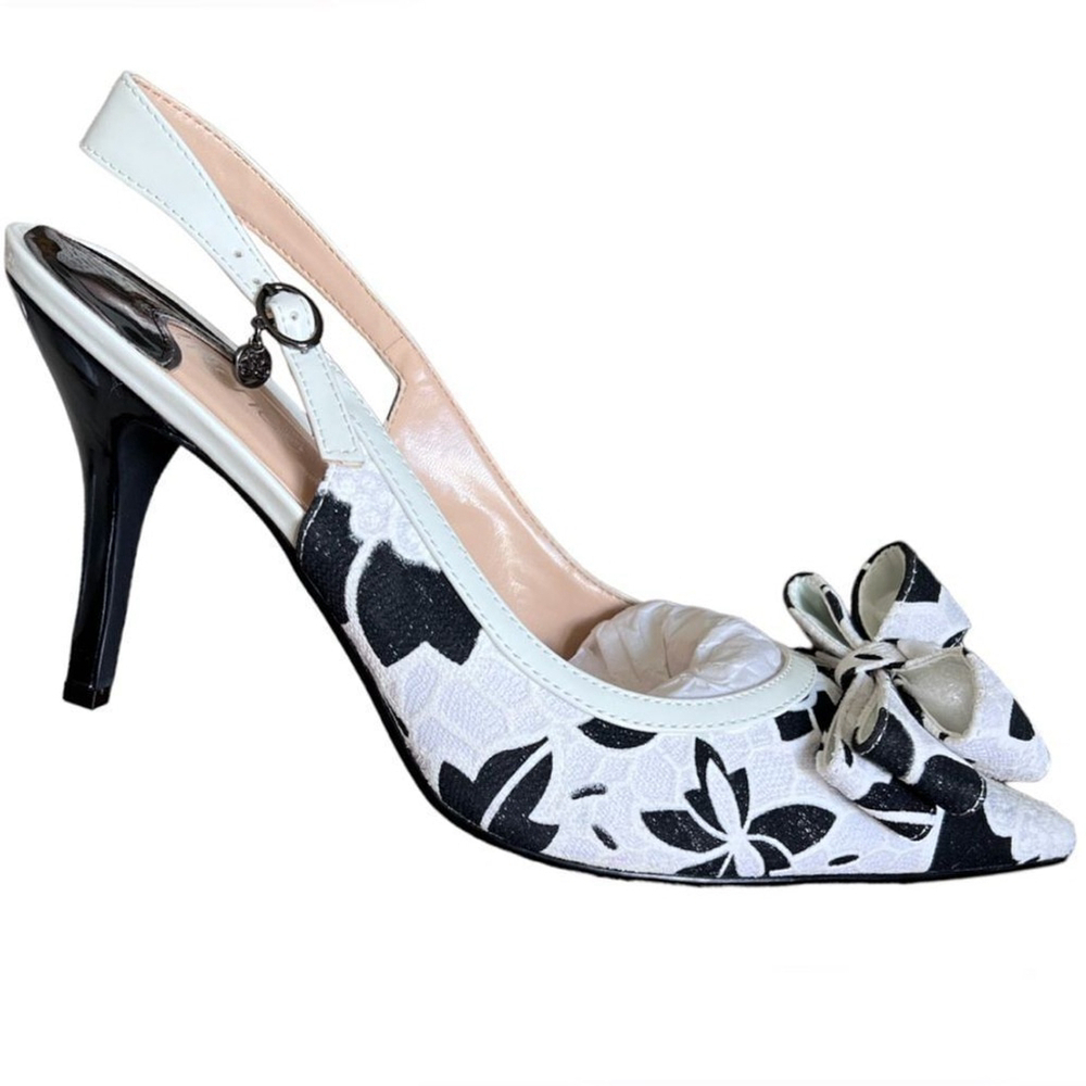 Pum Claudette romanticWhite shoes femine pointed toe strap floral embellished 12 - Picture 4 of 11
